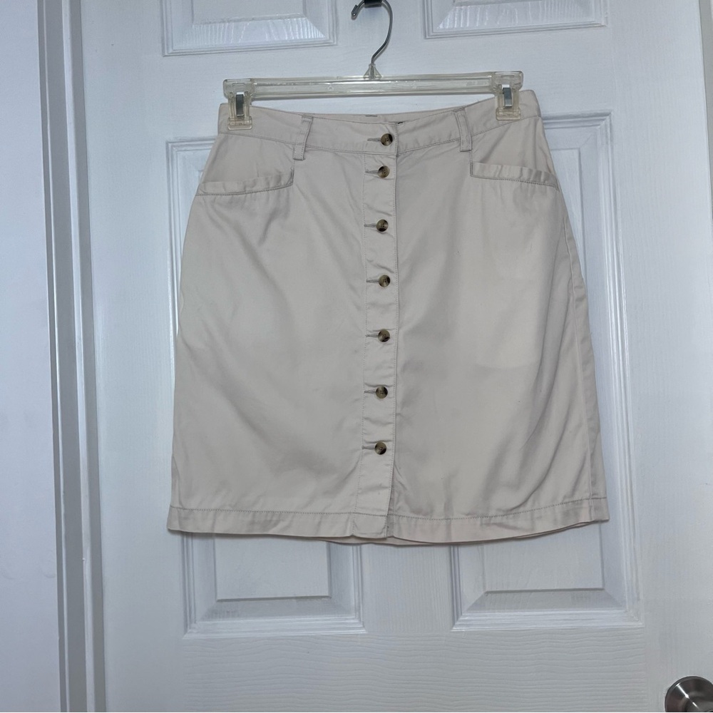 Eddie Bauer Cotton khaki skirt